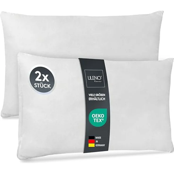 LILENO HOME Kissenfüllung 70x90 (2er Set) | Pralle, geräuschlose Füllung für Couch- und Dekokissen | Hygienisch und hypoallergen, Made in Germany, Oeko-Tex Klasse 1 – Bild 1