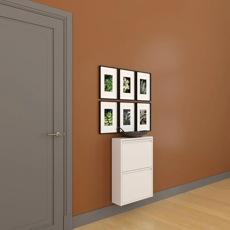 Schuhkipper, Metall 50 x 15 x 70,5 cm, weiß RAL 9003 – Bild 5