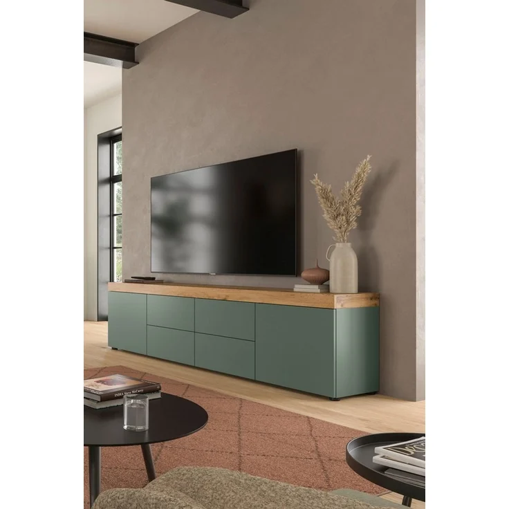 OTTO home Lowboard MAMBO, TOPSELLER!, Breite 200cm, 2 Türen, 4 Schubkästen, push-2-open (1 St, 2 farbige Ausführung, in verschiedenen Farben erhältlich), Lowboard, TV Unterschrank, Tv-Schrank, Wohnzimmer – Bild 1