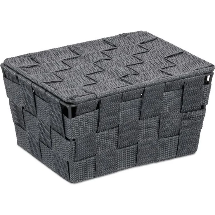 4 x Aufbewahrungskorb mit Deckel grau 10040033 – Bild 8