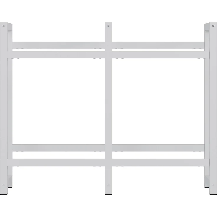 CLP Getränkekistenständer Stack aus Metall freistehend robust stabil,weiß 75x91x31 cm – Bild 4