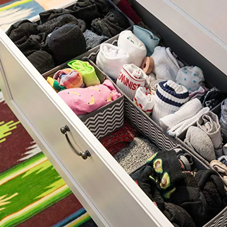 Navaris Aufbewahrungsbox Stoffboxen-Organizer - 6 Stück in verschiedenen Größen (6 St) – Bild 3