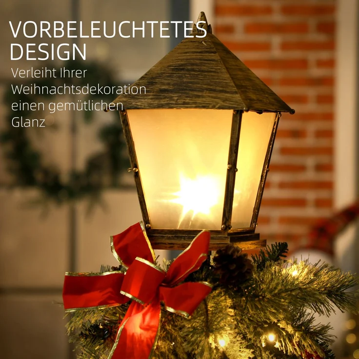 Outsunny Weihnachtslaterne, Kunststoff, Metall, Grün, Ø35 x 150H cm – Bild 5