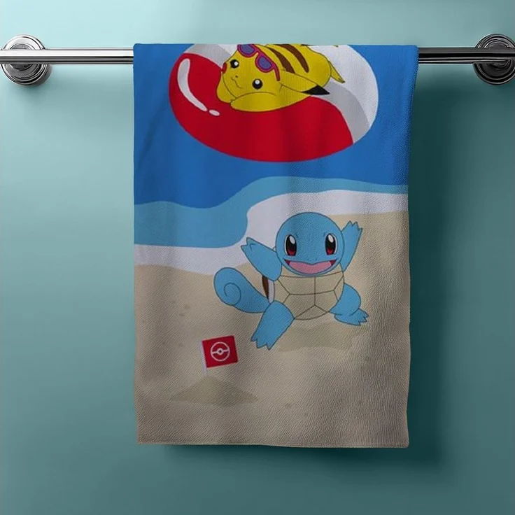 Halantex Handtücher POKEMON PIKACHU Duschtuch Strandtuch Badetuch 70 x 140 cm, (1 Duschtuch, 1-St), Langlebig – Bild 2