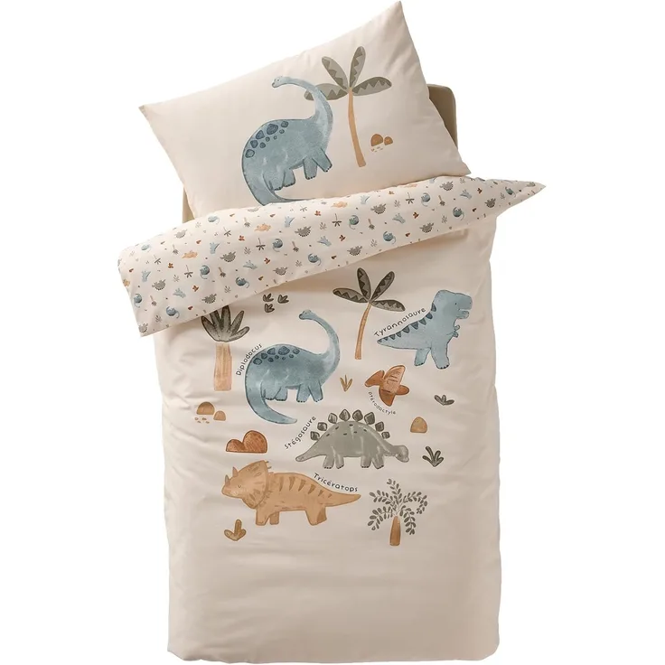 vertbaudet Bettbezug Baby Bettwäsche-Set MINISAURUS