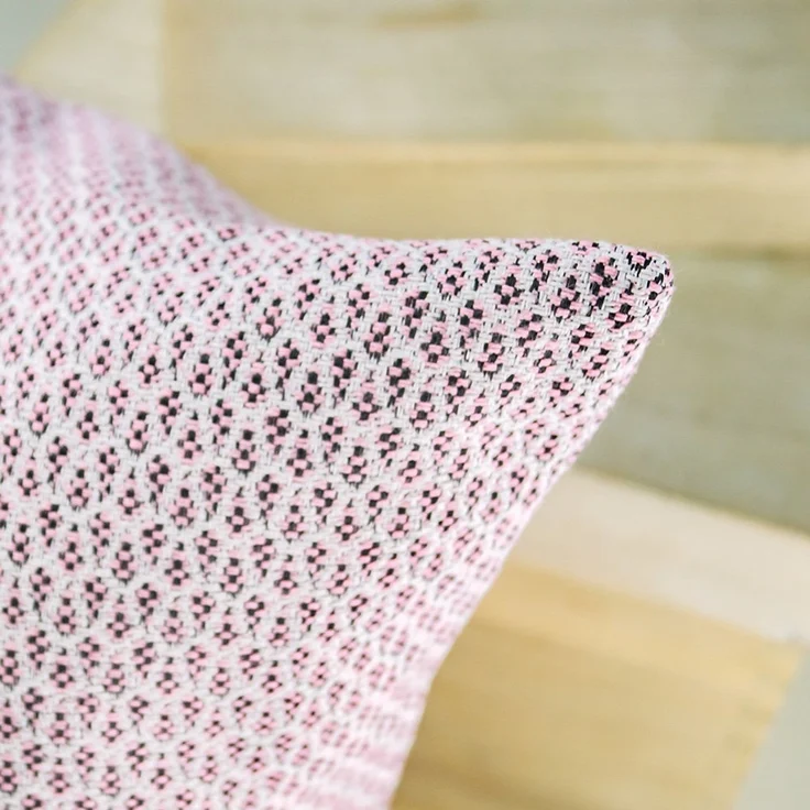 Kissen Deko von Lysel - rosa Tropfen Golea 48x48 Baumwolle Polyester kissenbezug Dekokissen – Bild 2