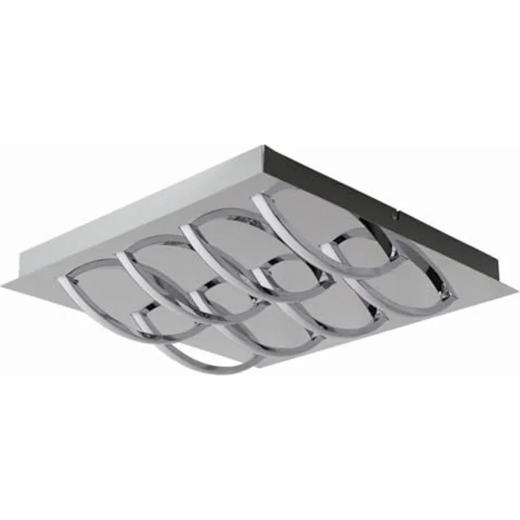 LED Deckenleuchte chrom, opal Näve Manchester 8 flg. 2160lm m. Stepdimmer