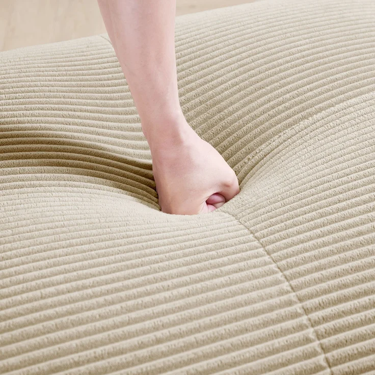4-Sitzer Ecksofa mit 32D hochelastischer Polsterung,rutschfest mit Chaiselongue extra-breite Armlehnen frei kombinierbar ohne Montage für Büro Wohnzimmer und Heimkino,Beige, – Bild 8