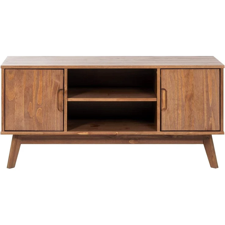 IDIMEX Lowboard TIVOLI, TV Board aus Kiefer Massivholz, Fernsehtisch mit 2 Türen kastanie – Bild 4