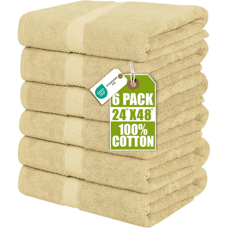Utopia Towels Badetücher, 61x121 cm, 6er-Pack