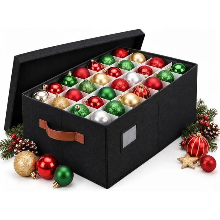 Relaxdays Weihnachtskugel Aufbewahrungsbox
