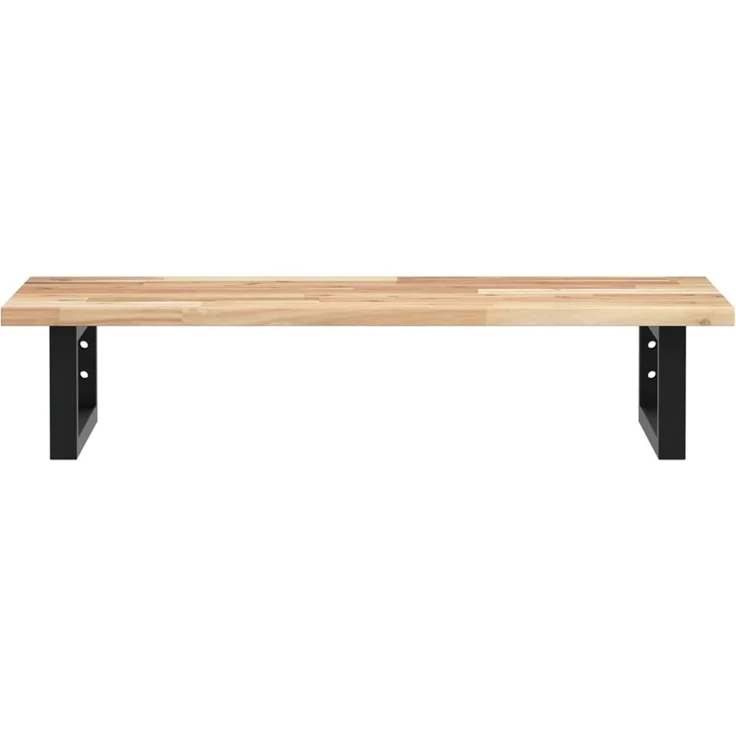 vidaXL Waschbeckenregal Wandmontage Stahl und Akazienholz 3302665 – Bild 4