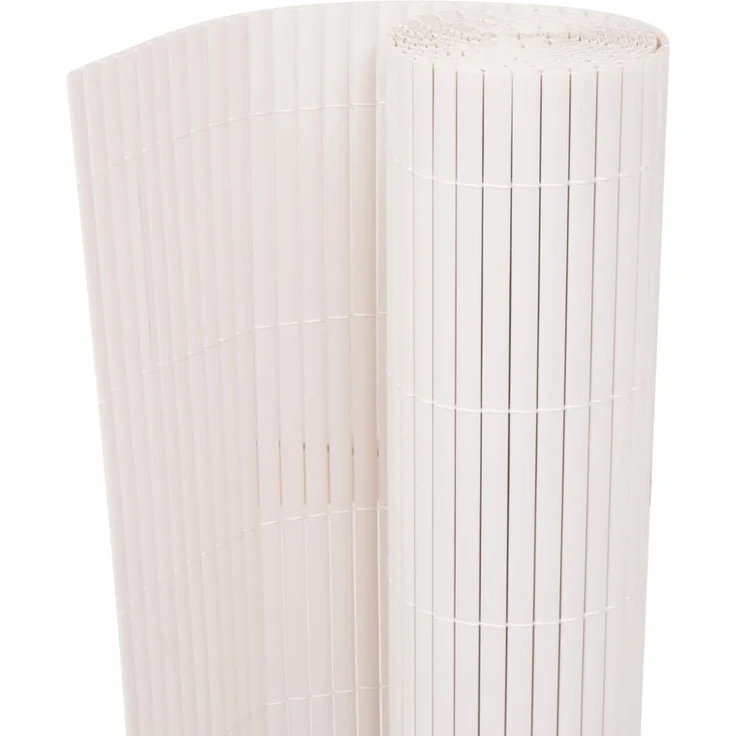 vidaXL Gartenzaun Doppelseitig 90×500 cm Weiß 43627 – Bild 1