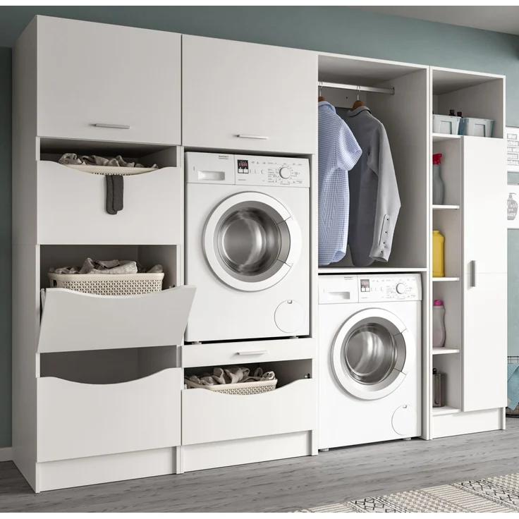 Waschmaschinenumbau Set Flexy in weiß 242 x 196 cm – Bild 6