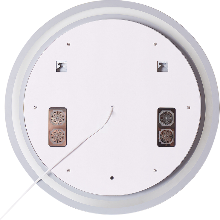 LED-Badezimmer-Spiegel BROGNON 60 cm x 60 cm mit Bluetooth-Lautsprecher Silber – Bild 4