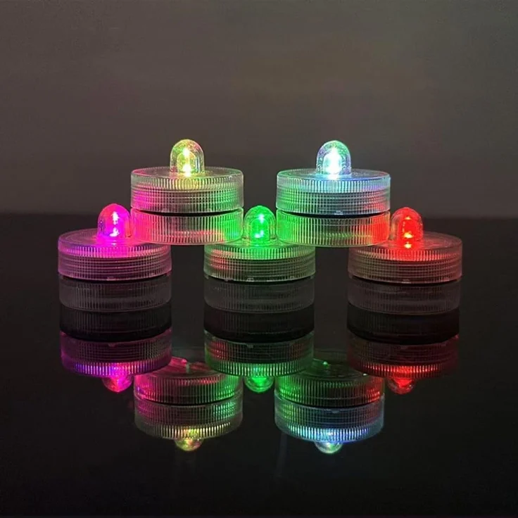 PRECORN LED Dekolicht LED Teelichter 12er Set, Farbwechsel & wasserdicht, Deko für Party – Bild 5