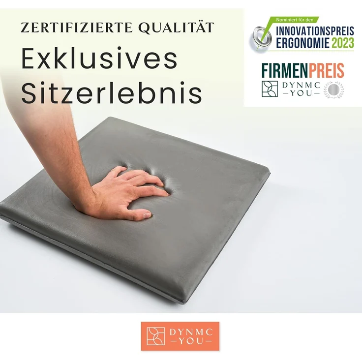 DYNMC you Sitzkissen Stuhlkissen 40x40 - Eckig Set Mittelhart, Sitzkissen Bank Memory Schaumstoff - Sitzpolster Stuhl – Bild 5