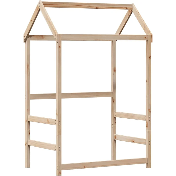vidaXL Massivholzbett mit Dach 100x200 cm Kiefer 3282156 – Bild 5