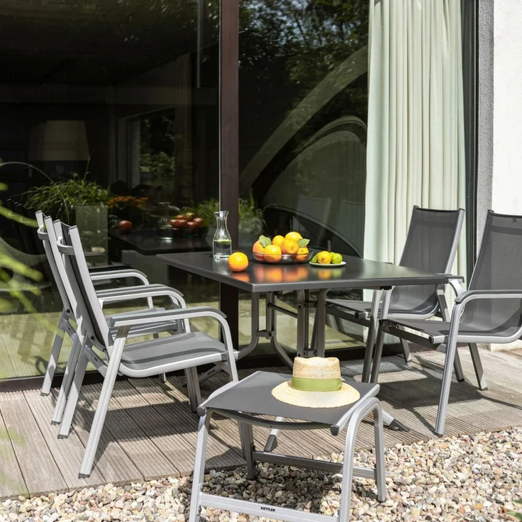 KETTLER Alu Balkon Klapptisch 80x80 cm Gartentisch Kettalux anthrazit – Bild 2