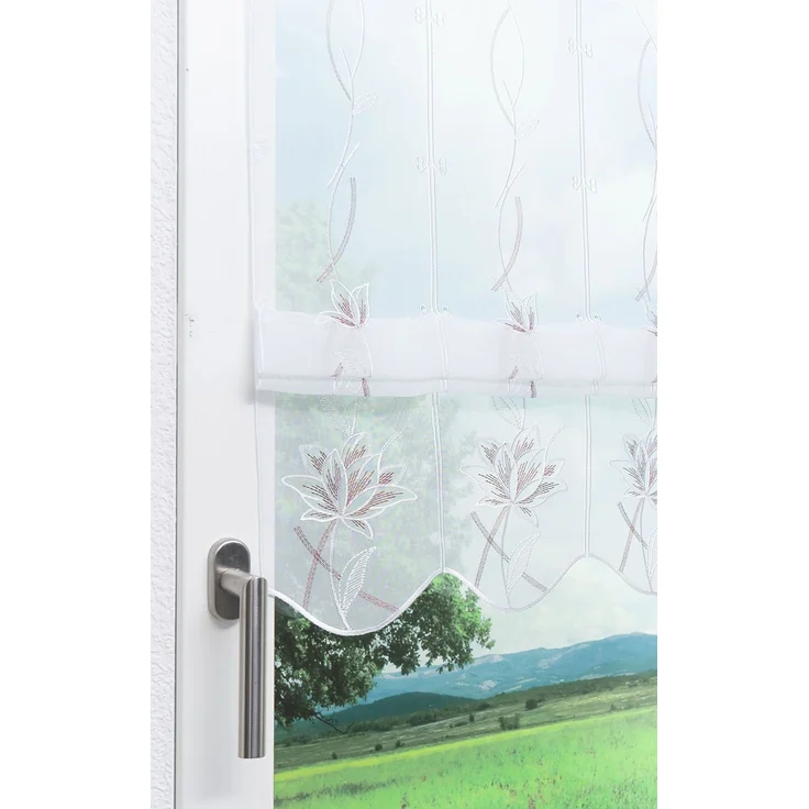 Panneaux Kelchblüten Plauener Spitze - (BxH) 80x95 cm in orange – Bild 5