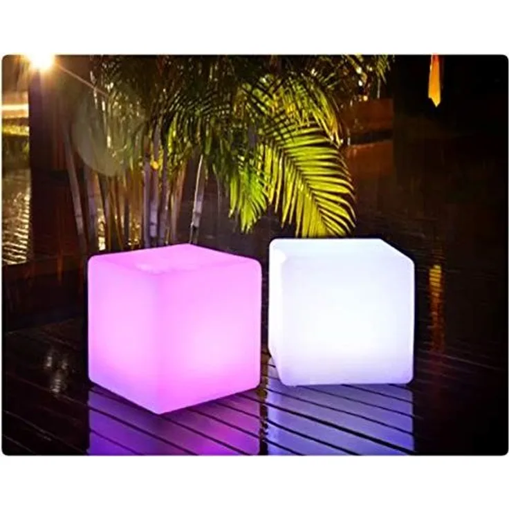 PRECORN LED Würfel LED Leucht Würfel Licht USB Garten Dekoration Cube Beleuchtung