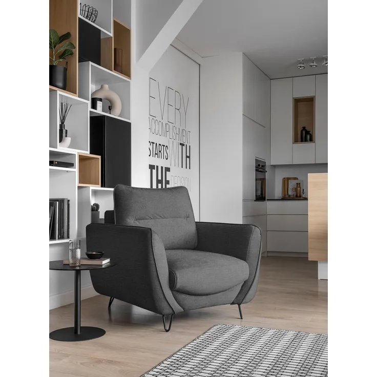 Silva 1F, Sessel, Stuhl, Dunkelgrau