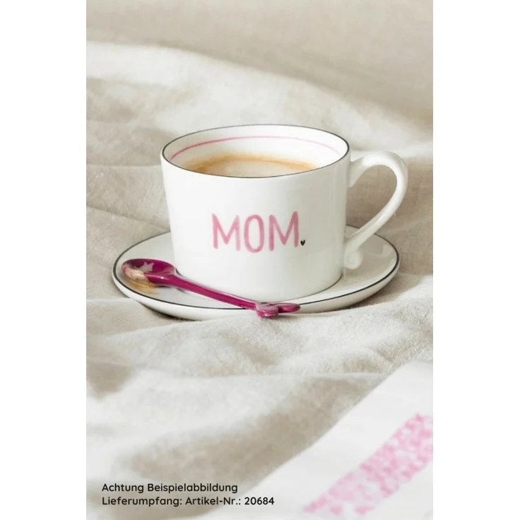 Bastion Collections Geschirr-Set Tasse - ROSE MOM - weiß – Bild 1