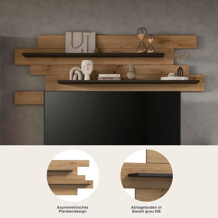 Wandboard (B/H/T: 67x184x19 cm) in Artisan Nachbildung – Bild 6