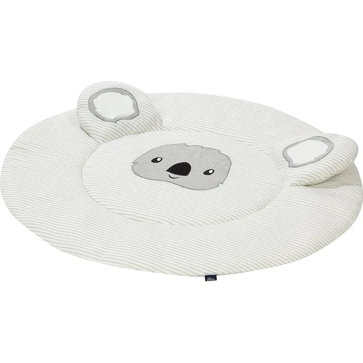 Alvi Krabbeldecke rund Koala gray 3D mit Ohren