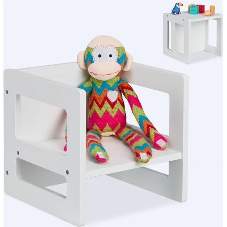 Relaxdays Wendbarer Sitzhocker für Kinder