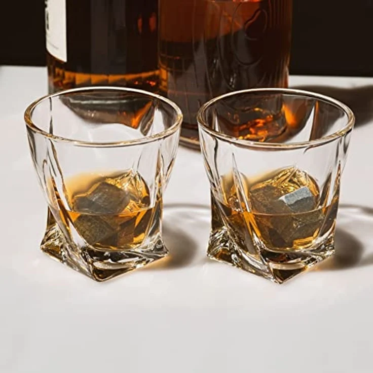Thumbs Up Gläser-Set Whisky Gläser - Twisted (2er Set) inkl. 2 ice rocks (Kühlsteine) – Bild 4