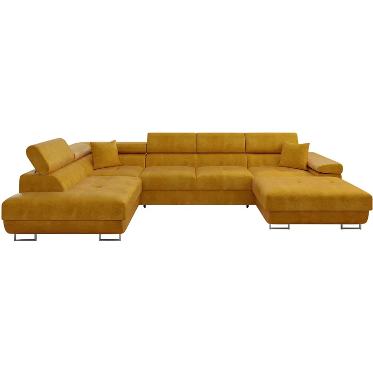 Wohnlandschaft Torezio Bis mit Bettkasten, Schlaffunktion und Einstellbare Kopfstützen (Farbe: Wave 05, Seite: Links) – Bild 2