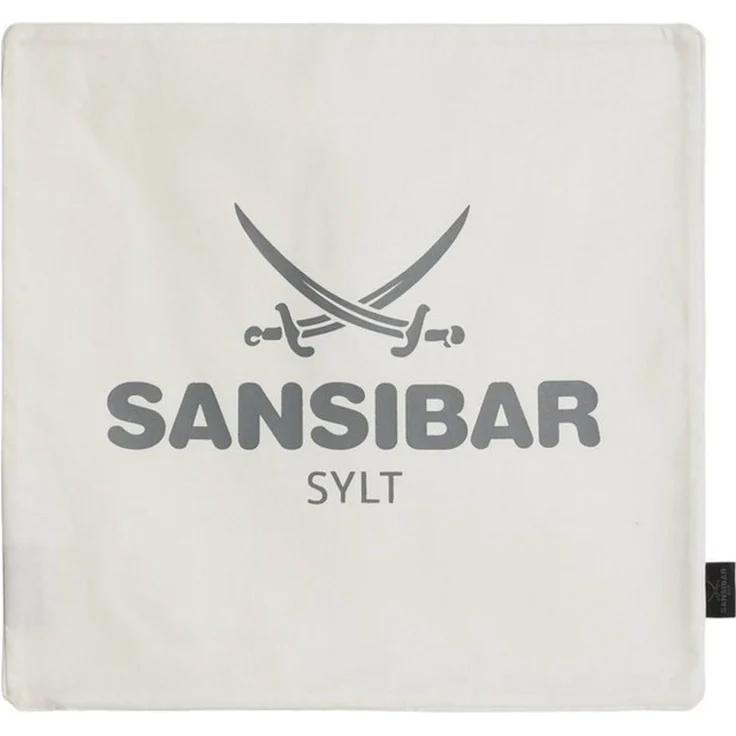 Sansibar Sylt Kissenhülle Kissenbezug Sansibar Sylt Kissenhülle, Sansibar Logo Druck, 45x45 cm, mit Logo-Schriftzug, mit verdecktem Reißverschluss