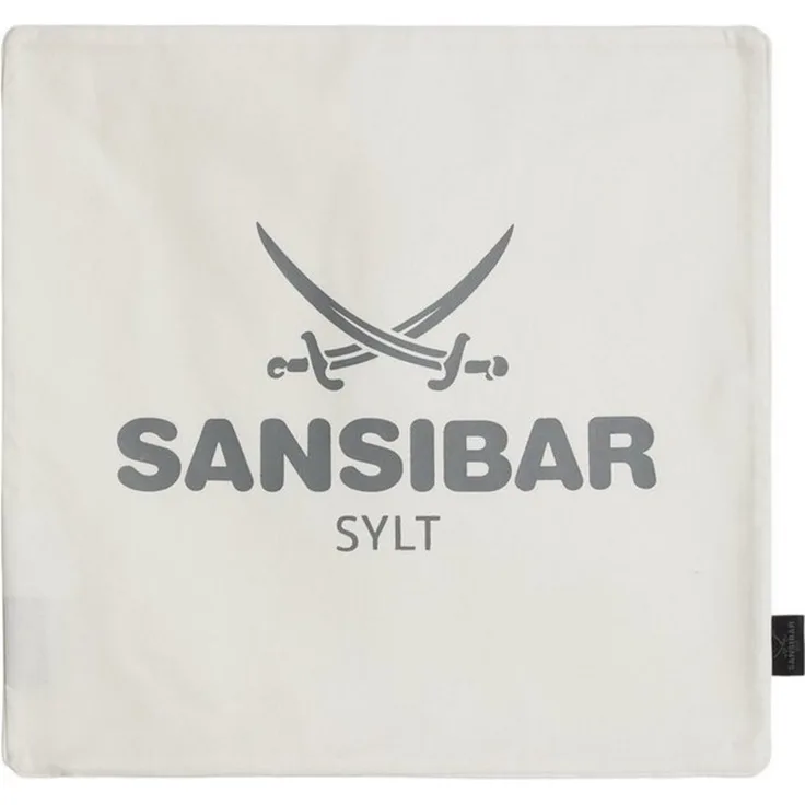 Sansibar Sylt Kissenhülle Kissenbezug Sansibar Sylt Kissenhülle, Sansibar Logo Druck, 45x45 cm, mit Logo-Schriftzug, mit verdecktem Reißverschluss