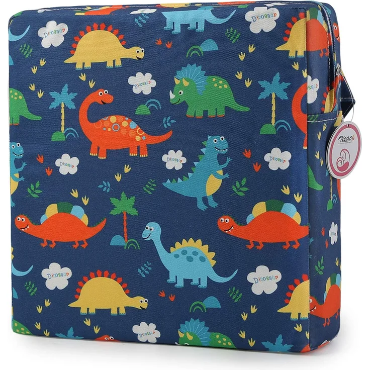 Zicac Sitzerhöhung Baby Tragbar Sitzkissen Cartoon Design für Kinder (Blau/L)