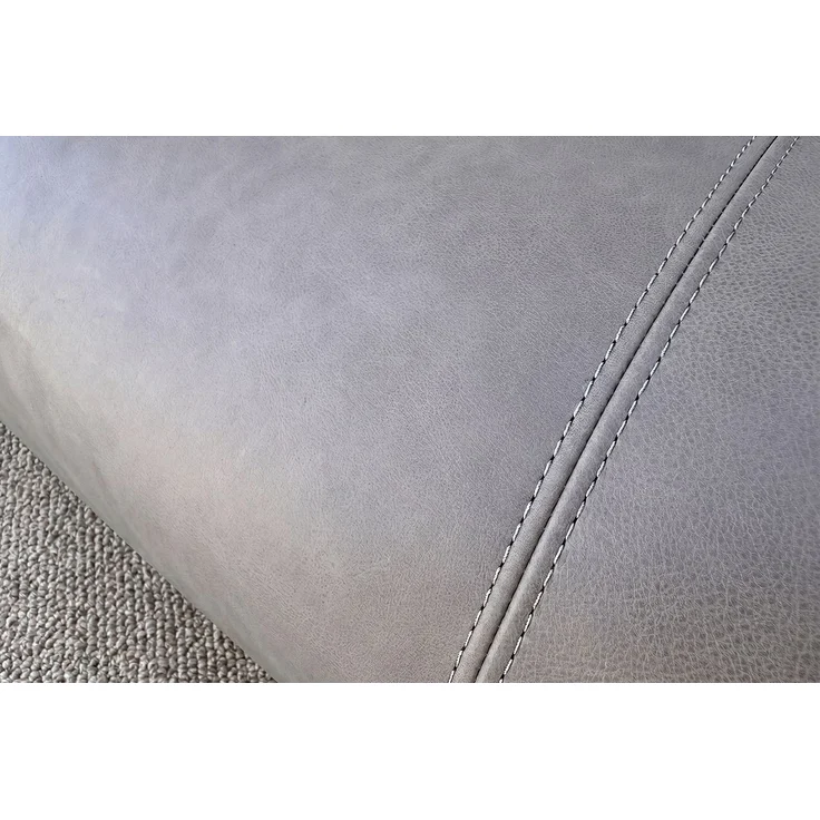KAWOLA Polsterhocker CELESTE Hockerbank Leder grau 48 x 80 x 120 cm – Bild 5