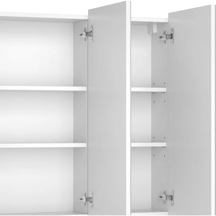 Badspiegelschrank Sola Weiß 100 x 79.8 cm mit 3 Türen Vicco – Bild 6