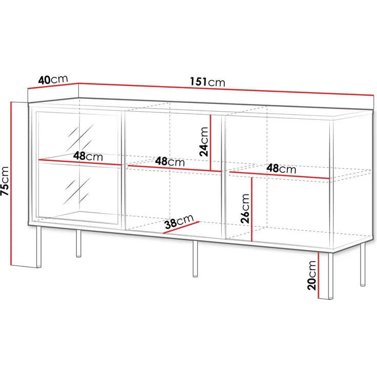 Kommode Domi 150 3D (Farbe: Cashmere) – Bild 4