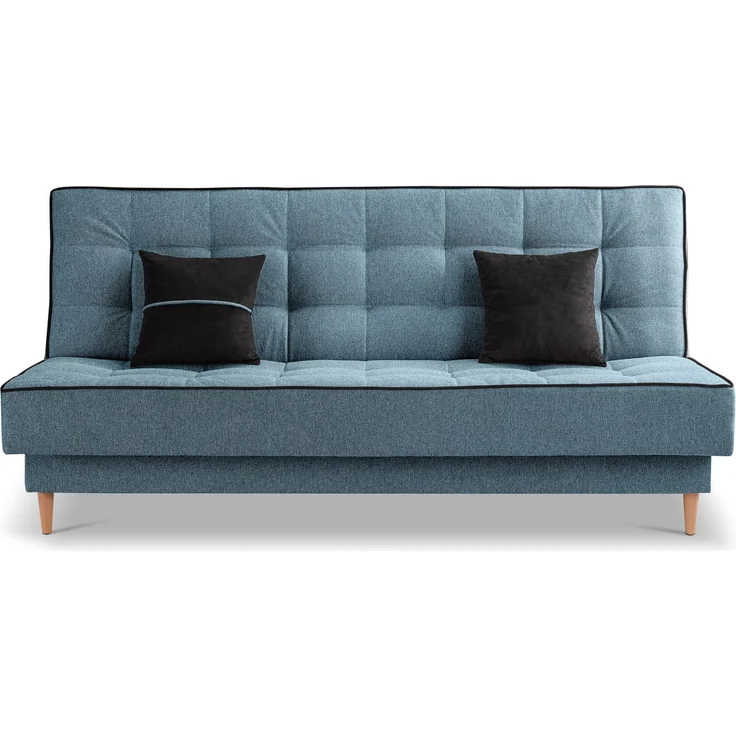Schlafsofa (B/H/T: 199x91x91 cm) in Blau – Bild 2