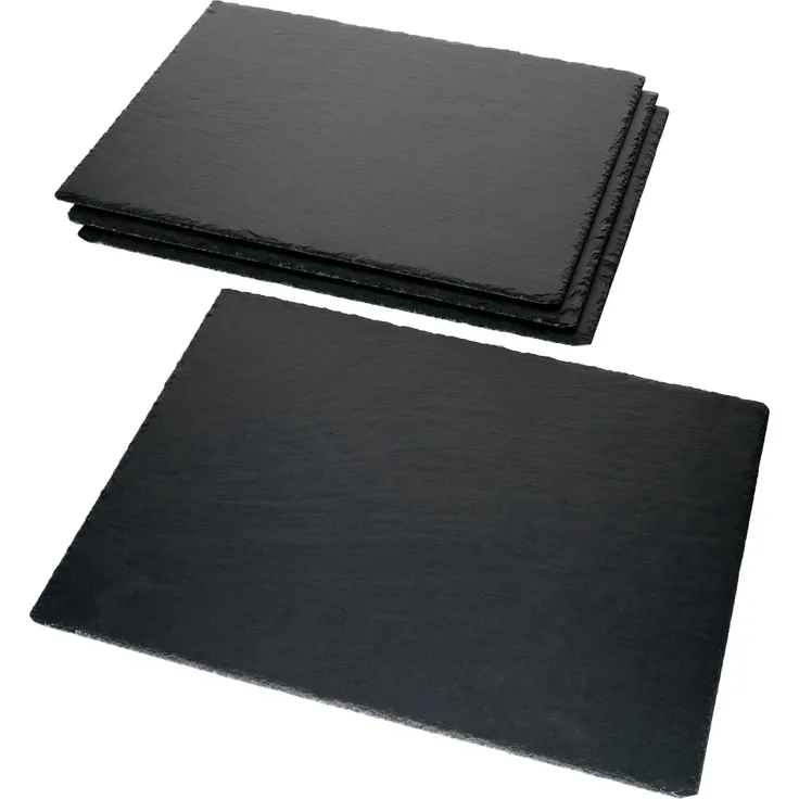 4x Schieferplatten 40x30 cm Tisch-Set Untersetzer Servierplatte Naturschiefer