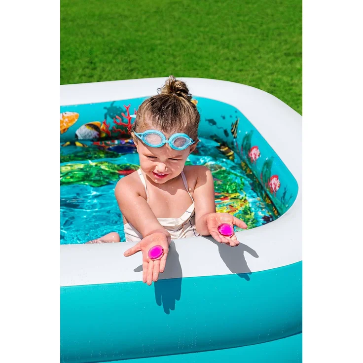 Bestway Planschbecken Family Lounge 262 x 175 x 51 cm 3D Undersea Adventure – Bild 6