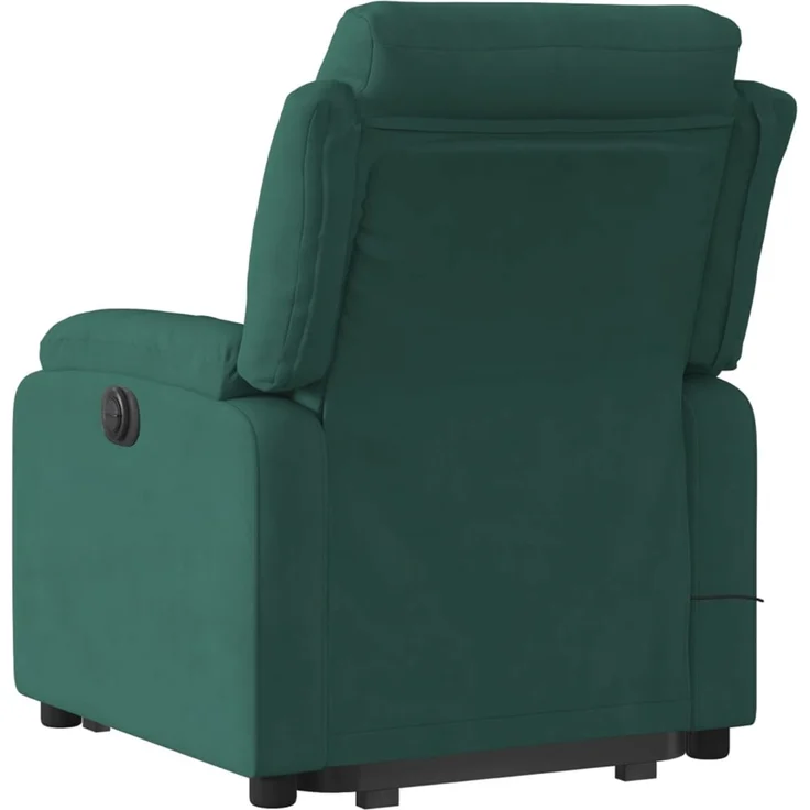 vidaXL Massagesessel mit Aufstehhilfe Elektrisch Dunkelgrün Samt 3205127 – Bild 5
