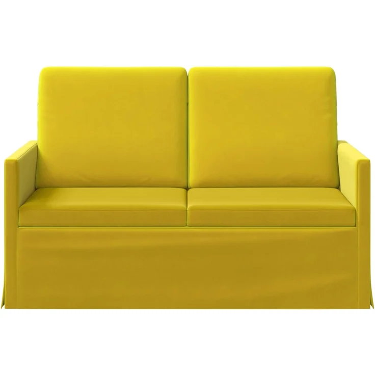 vidaXL 2-Sitzer Sofa Gelb 130 x 81 x 82 cm Samt (V) 42041061 – Bild 2
