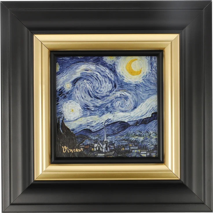 Goebel / Vincent van Gogh Sternennacht,Wandbild,18,5cm x 3,0cm x 18,5cm / Porzellan / 18,5cm x 3,0cm x 18,5cm – Bild 1