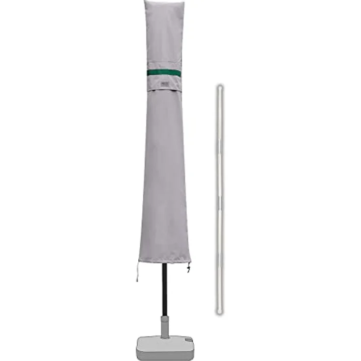 Sekey Sonnenschirm Schutzhülle mit Stab, Abdeckhauben für 350cm / 200x300 cm Gartenschirm mit Belüftungsöffnungen, Abdeckung für Marktschirm / Balkonschirm, wasserdicht – Bild 2