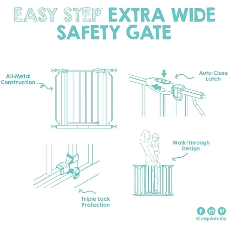 Regalo Easy Step Extra Wide Baby Gate – Bild 9