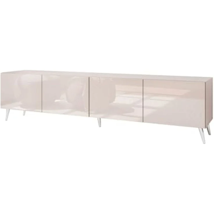 Lookway TV-Schrank COLGANTE 200 Kaschmir Hochglanz mit Metallbeinen (2x TV- Schrank) Breite: 200 cm – Bild 7