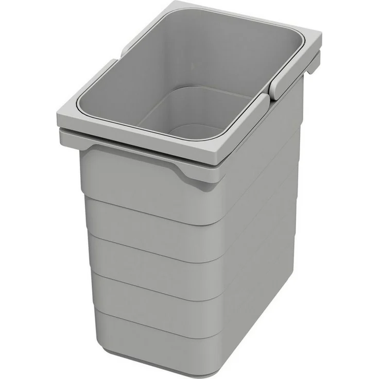 SO-TECH® Mülleimer eins2vier Abfallsammler Höhe: 250 mm, Volumen 7 Liter 230 x 153 mm alugrau 5076 – Bild 1