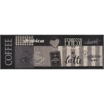 vidaXL Küchenteppich Waschbar Coffee Schwarz 60x180 cm Samt 136556