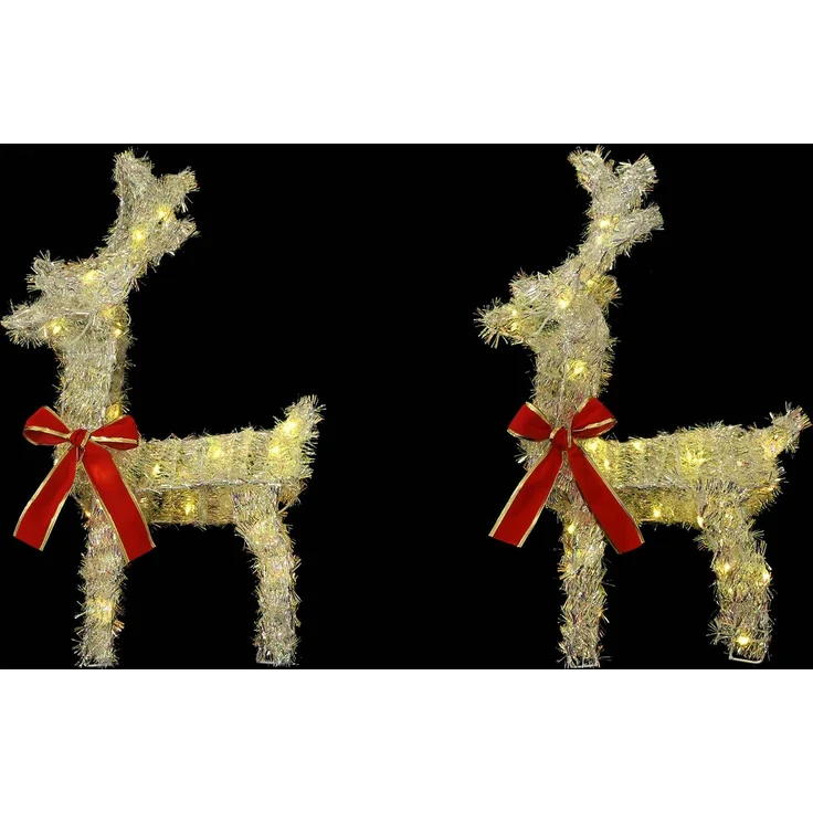 vidaXL Weihnachtsrentier 6 stk. 240 LEDs Warmes Weiß 3469685 – Bild 4